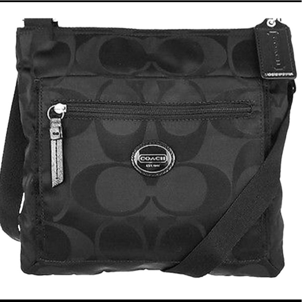 Coach F77408 Signature Nylon File Cross Body